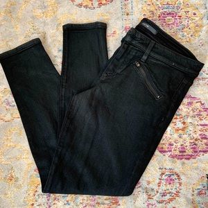 Joes Jeans coated black denim skinny jeans